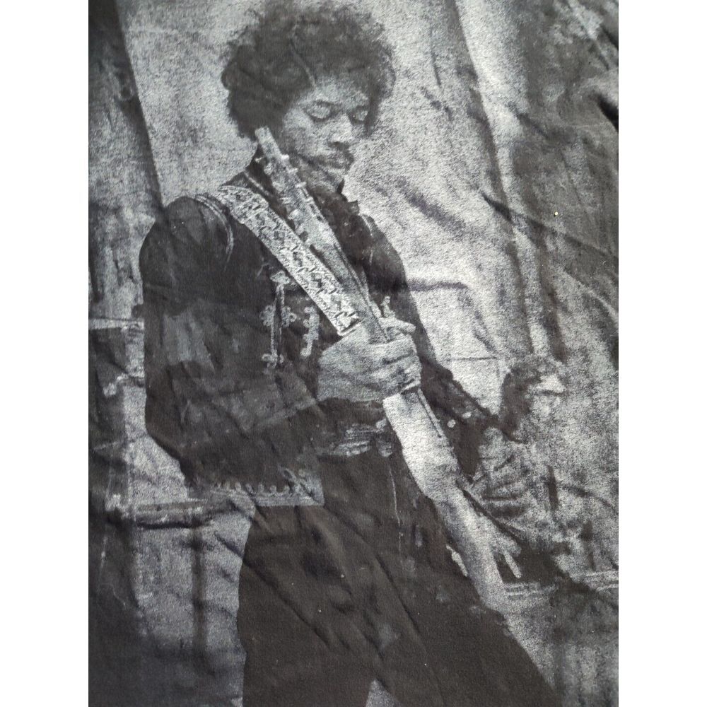 Jimi Hendrix T Shirt Mens Large Black Grunge 811 - Picture 2 of 4